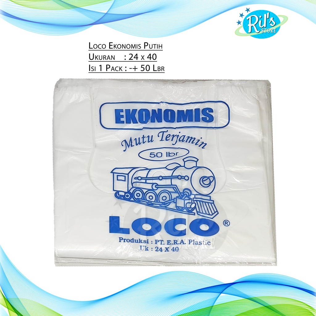 Jual Kantong Plastik Loco Putih Ekonomis X Isi Lembar Shopee Indonesia