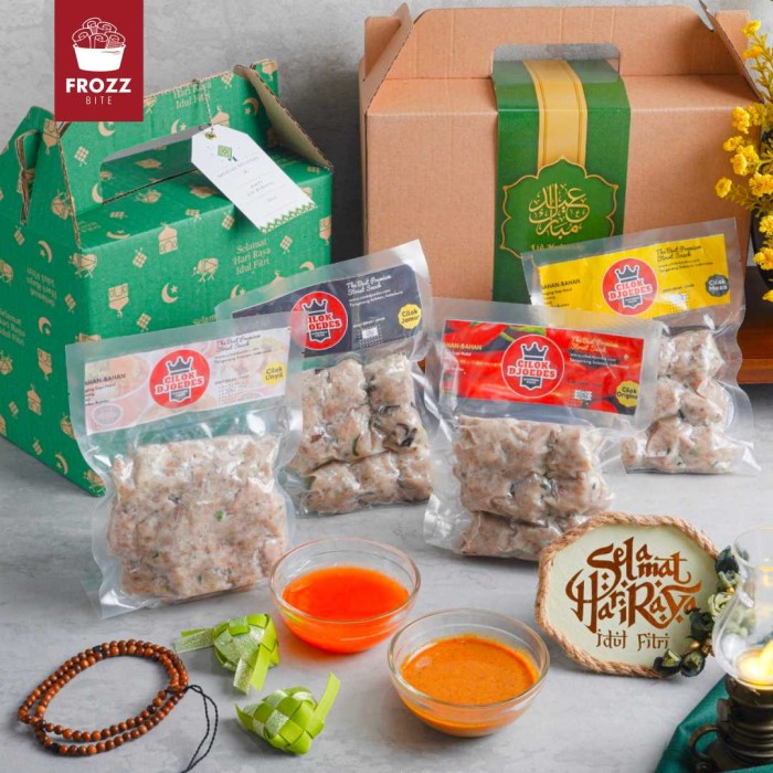 

Parsel Ramadan Cilok Djoedes Frozen Food Halal (Hampers Lebaran Murah) - box coklat+belt, Paket A