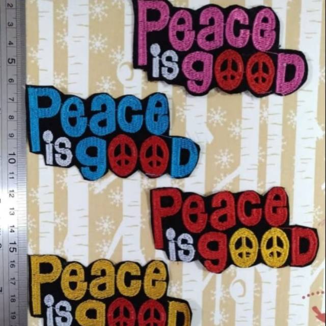 Patch PEACE / Aplikasi Jahit bordir MOTIF PEACE