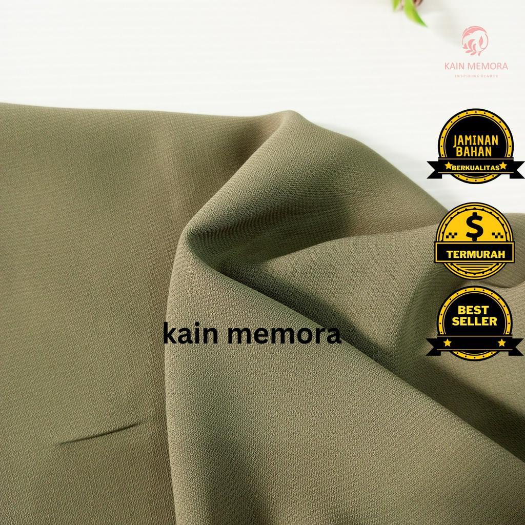 Kain Memora Kain Sulthan Kain Soft Lexina Kain Premium Polos Warna Sage Lebar 150 Hot Item