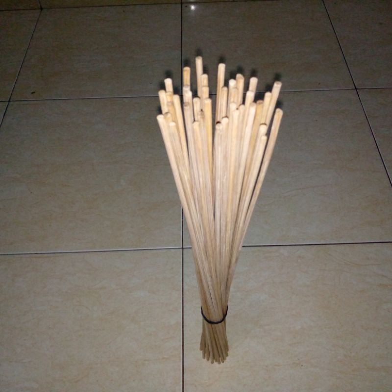 50pcs/ tusuk sate/stik gulali /kentang spiral tumpul/runcing 40cm