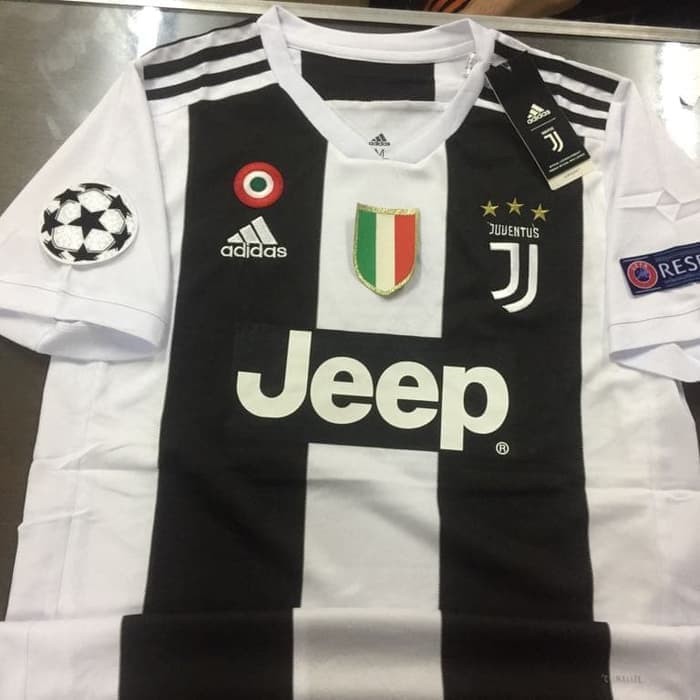 Jersey Baju Kaos Juve Juventus Home 18/19 Grade Ori Full Patch UCL