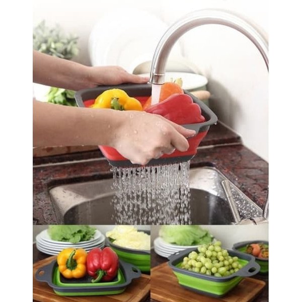 Saringan Pencuci Buah - Saringan Pencuci Sayuran - Keranjang Lipat Buah dan sayuran