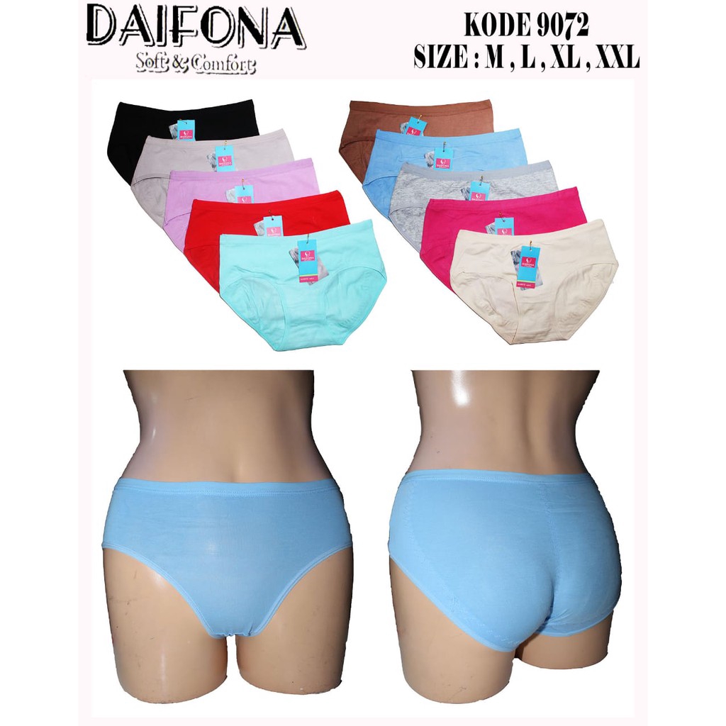 BEE - Celana Dalam Import Undies Wanita Perempuan Kualitas Import Jahitan Belakang Daifona 9072