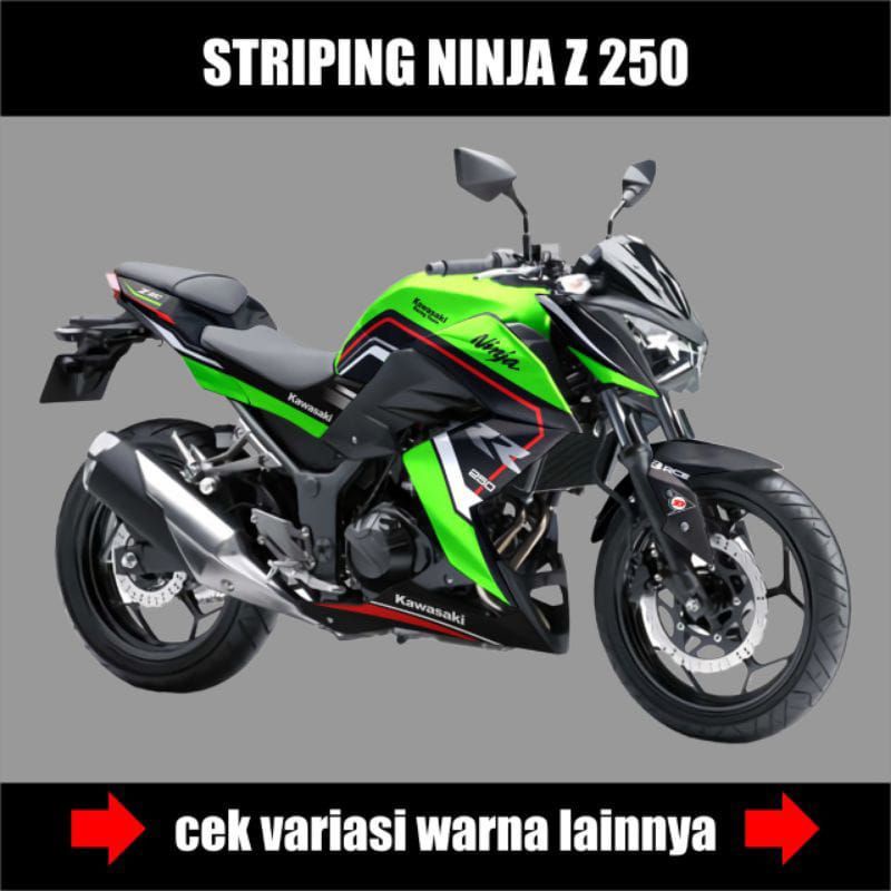 STICKER DECAL STRIPING NINJA Z 250-STICKER VARIASI LIS BODY KAWASAKI NINJA Z 250