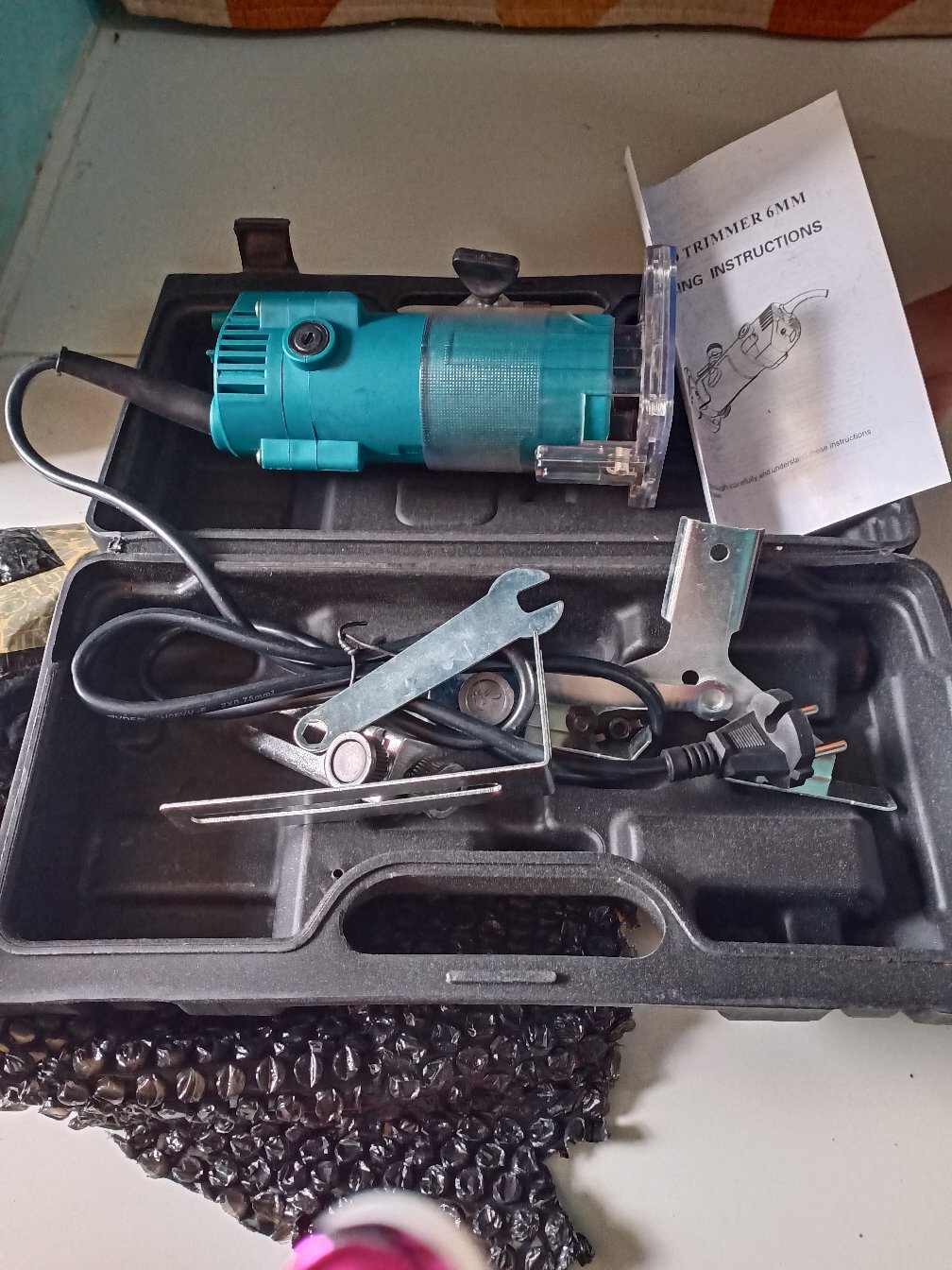 Mailtank Sh134 Wood Trimmer 6mm 1/4 Inchi Mesin Router Profil List Kayu Trimer Ruter Set