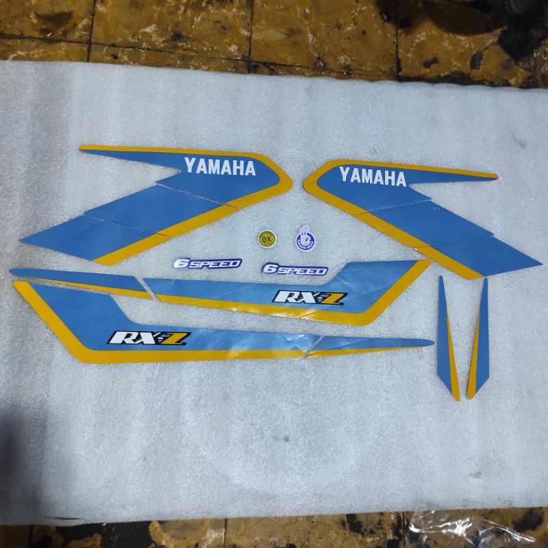 Stiker decal stripping striping Yamaha RXZ RX Z Biru 1991 1992 model ori original