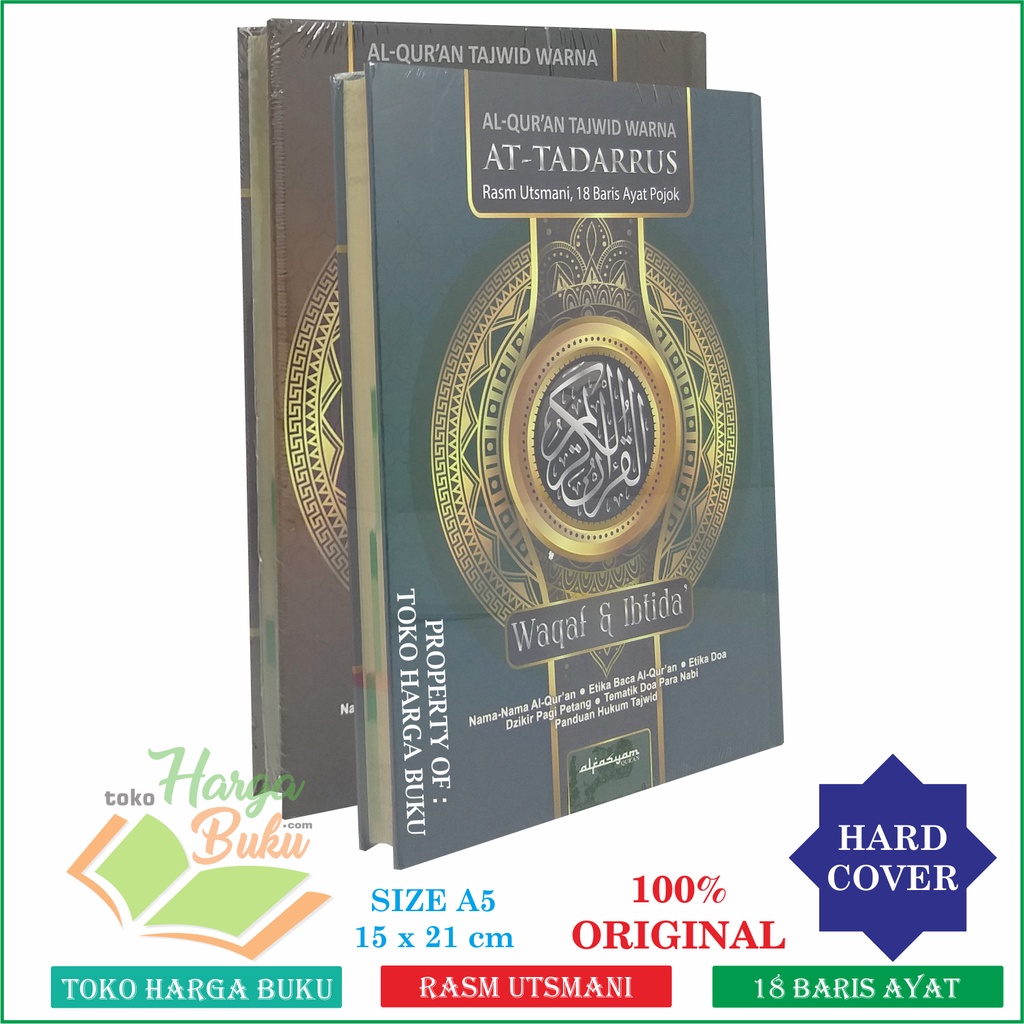 Al-Quran At-Tadarrus A5 HC Tajwid Warna Waqaf dan Ibtida' Penerbit Alfasyam Quran