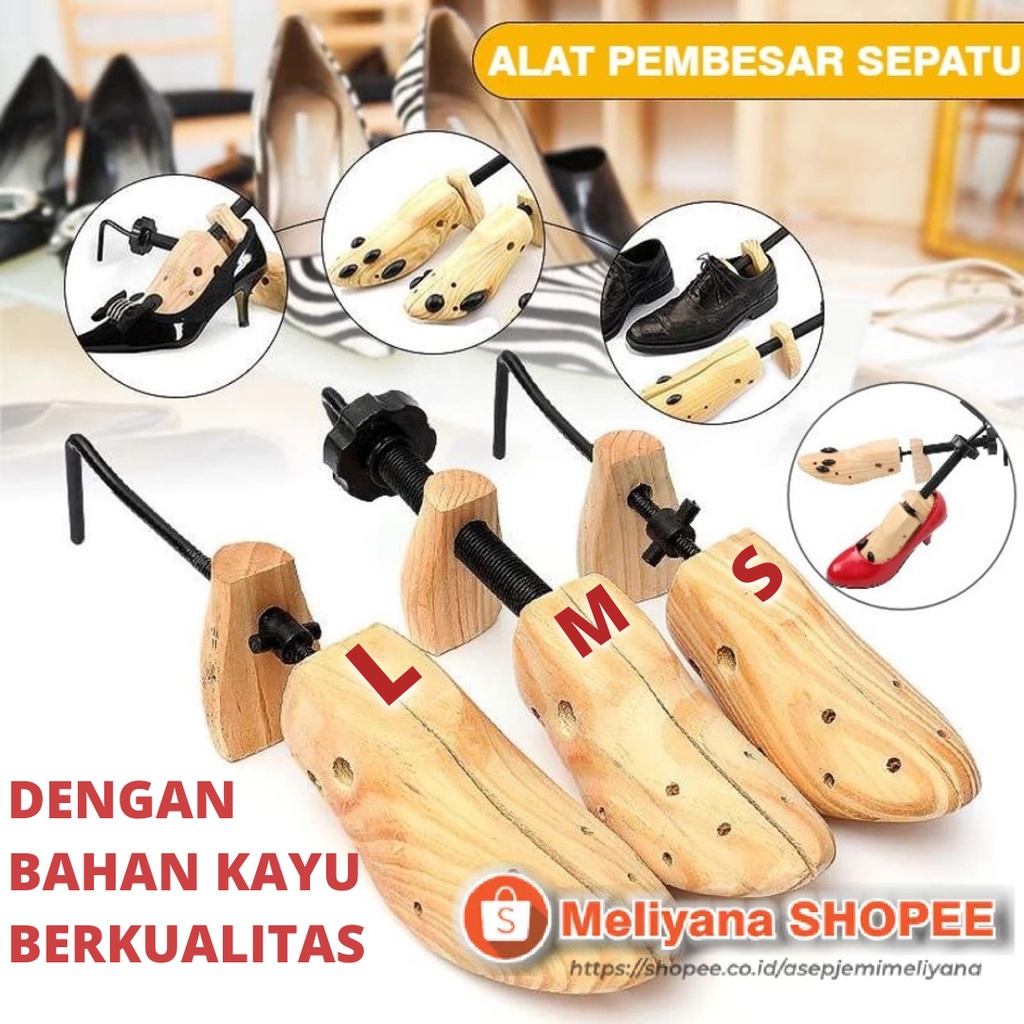 ORIGINAL Shoes Stretcher Expander Shoe Bunion Pembesar Ukuran Sepatu Bahan Kayu