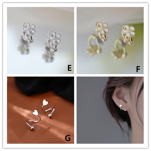 Anting stud S925 Silver Bentuk Bunga Daisy Bintang mini Gaya Vintage Korea Untuk Wanita