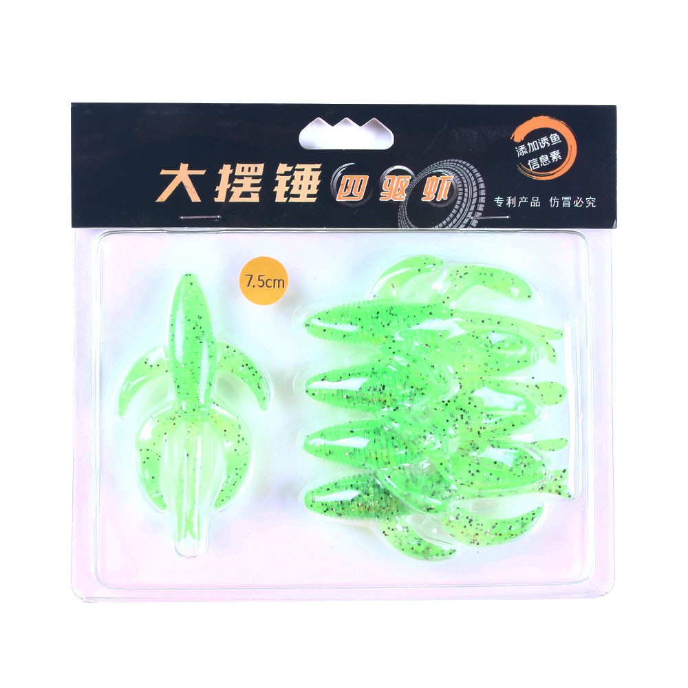 Hengjia 5pcs / Lot Umpan Pancing Cacing Imitasi Bahan Silikon Lembut 5.5cm / 3.5g 7.5cm / 6.5g