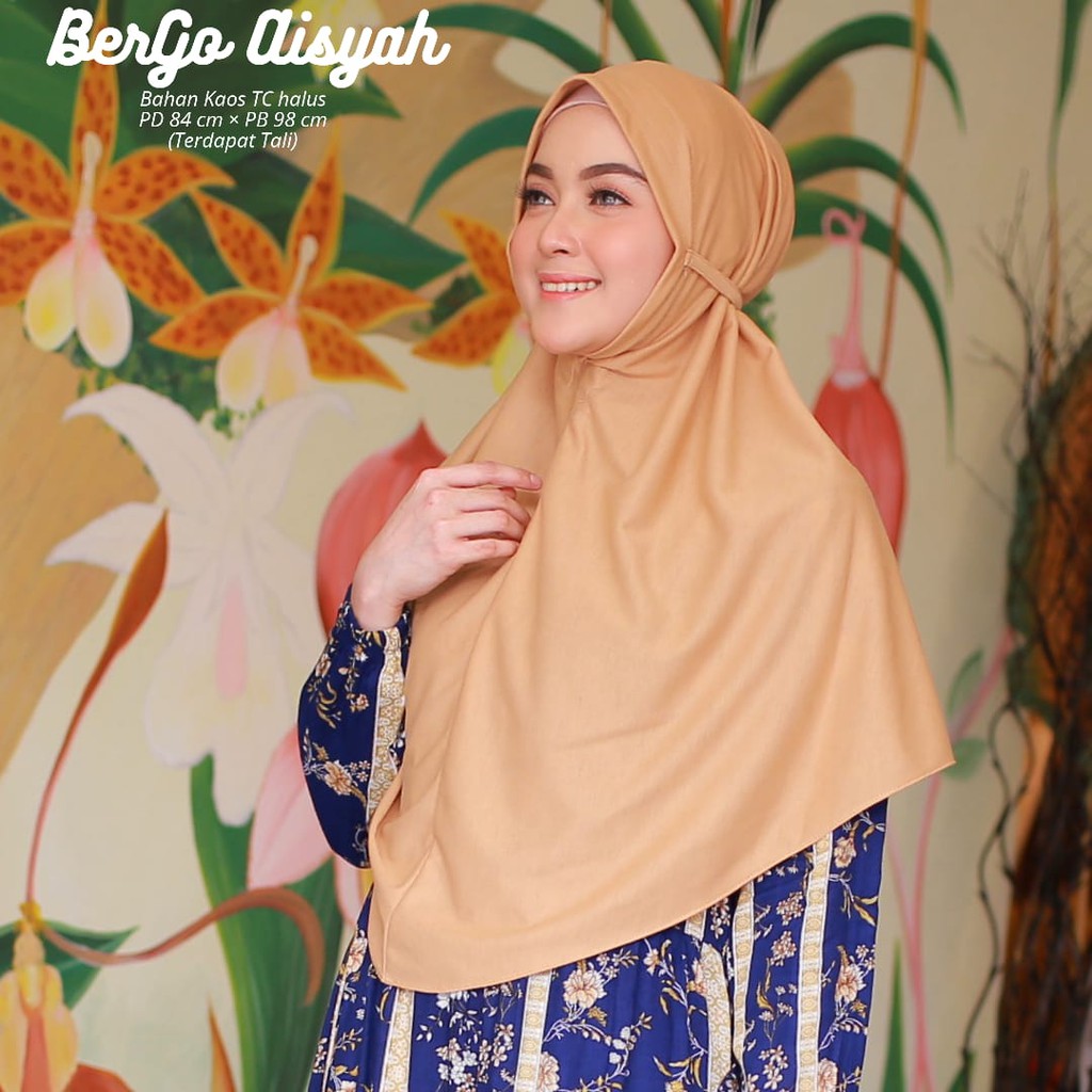 TERMURAHH!!! HIJAB DEWASA MUSLIMAH BERGO MARYAM TALI BEST SELLER BAHAN KAOS TC HALUS - BISA COD