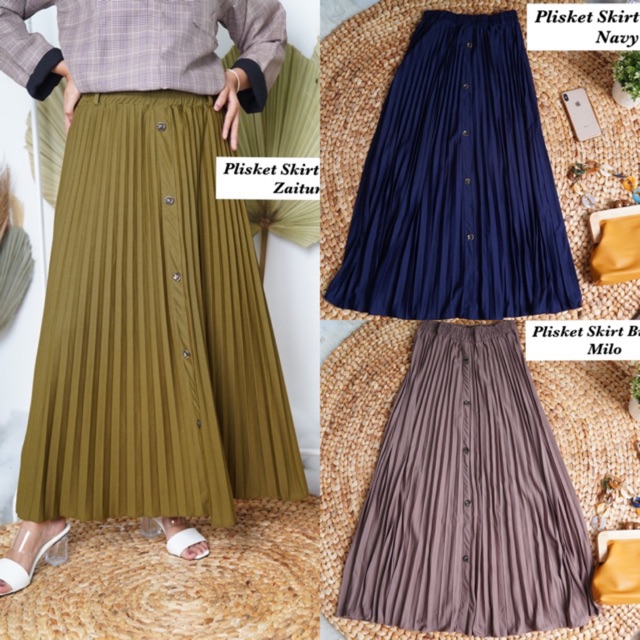 ROK PLISKET KANCING / PLEATED SKIRT