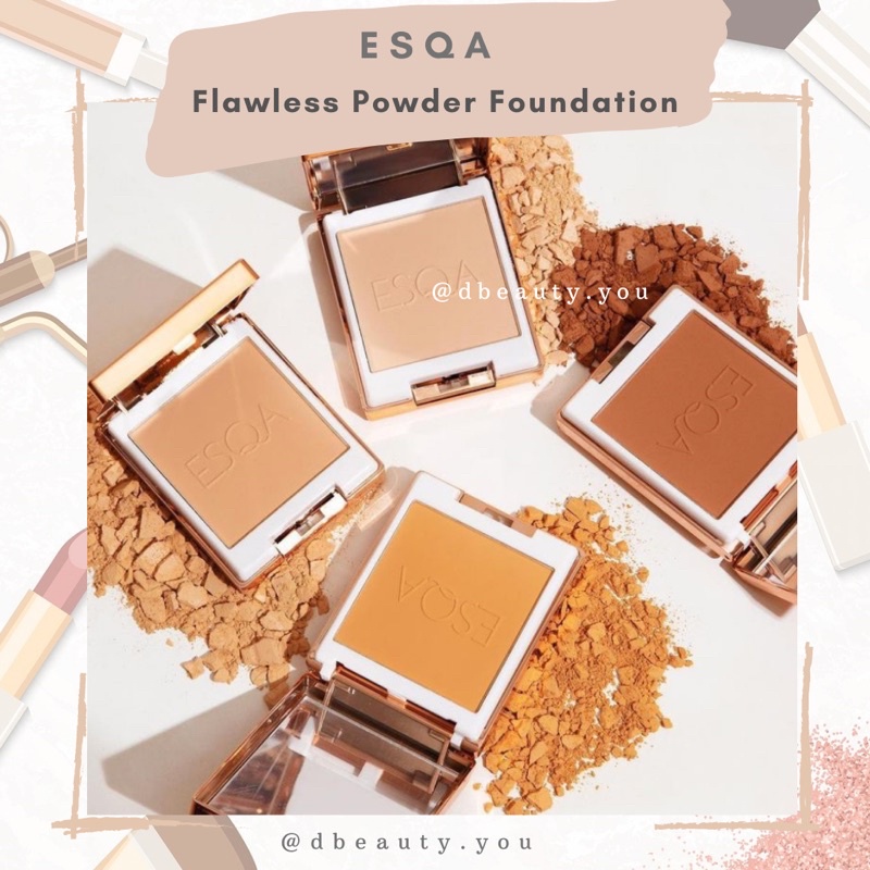 ESQA Flawless Powder Foundation / Bedak Esqa / Bedak padat / Pressed Powder