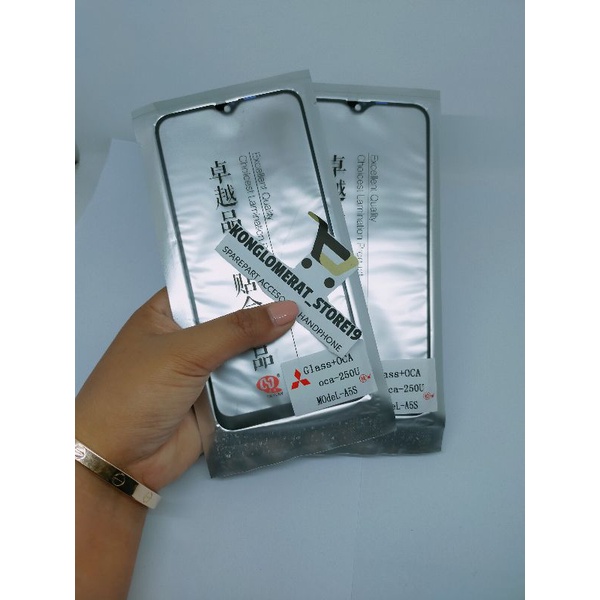 Kaca lcd + Lem Oca Oppo A5S A7 A12 Realme 3 Kaca Depan Kaca Touchscreen Kaca Ts Tc Original
