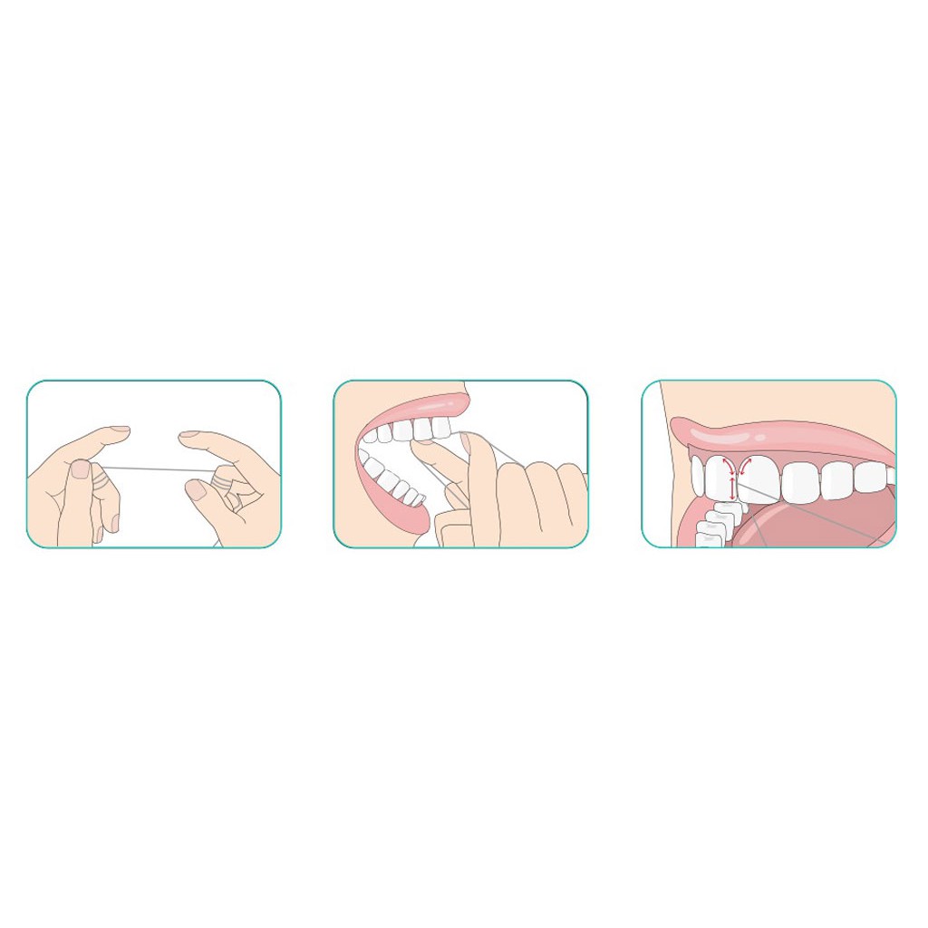 (READY &amp; ORI) Xiaomi Dr Bei Dental Floss Roll Teeth Flossing 50M/Pack Benang Gigi - Hijau