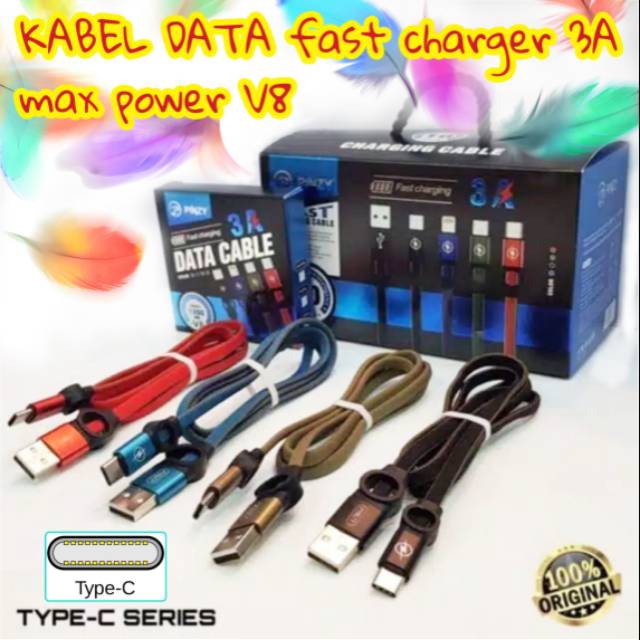 Kabel data 3A fast charger / charging USB TIPE C / TYPE C (original) support semua android terbaru