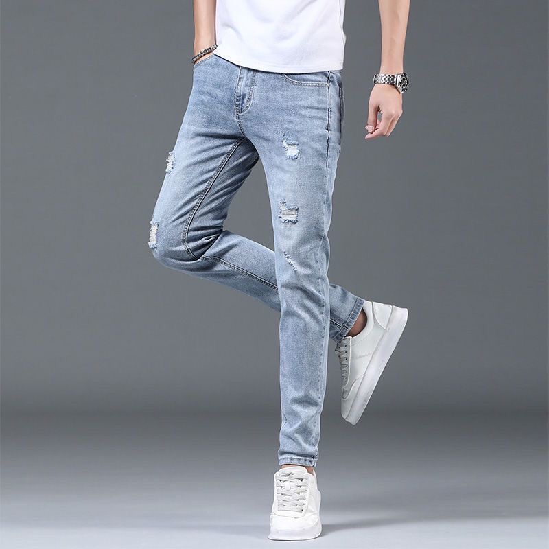 Celana jins pria celana jeans panjang pria celana jeans sobek pria loose straight cutbray jeans celana jeans pria dewasa cowok celana jeans korean style pria