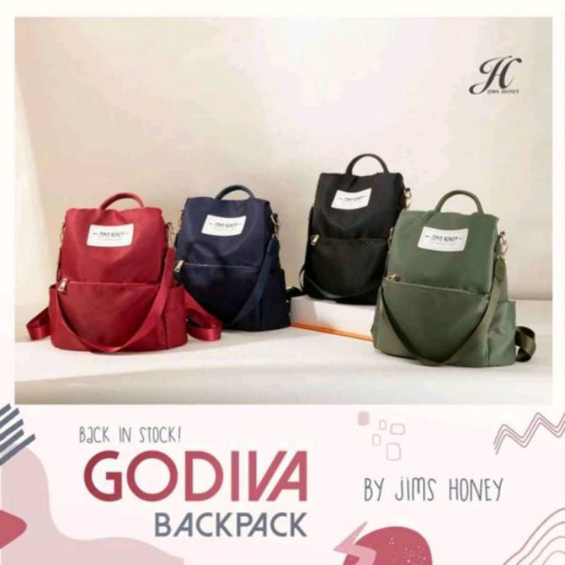 Godiva Backpack Jims Honey Tas Rangsel  Import Murah Anti air