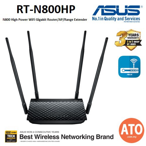 Asus RT-N800HP N800 High Power WiFi Gigabit Router AP Range Extender