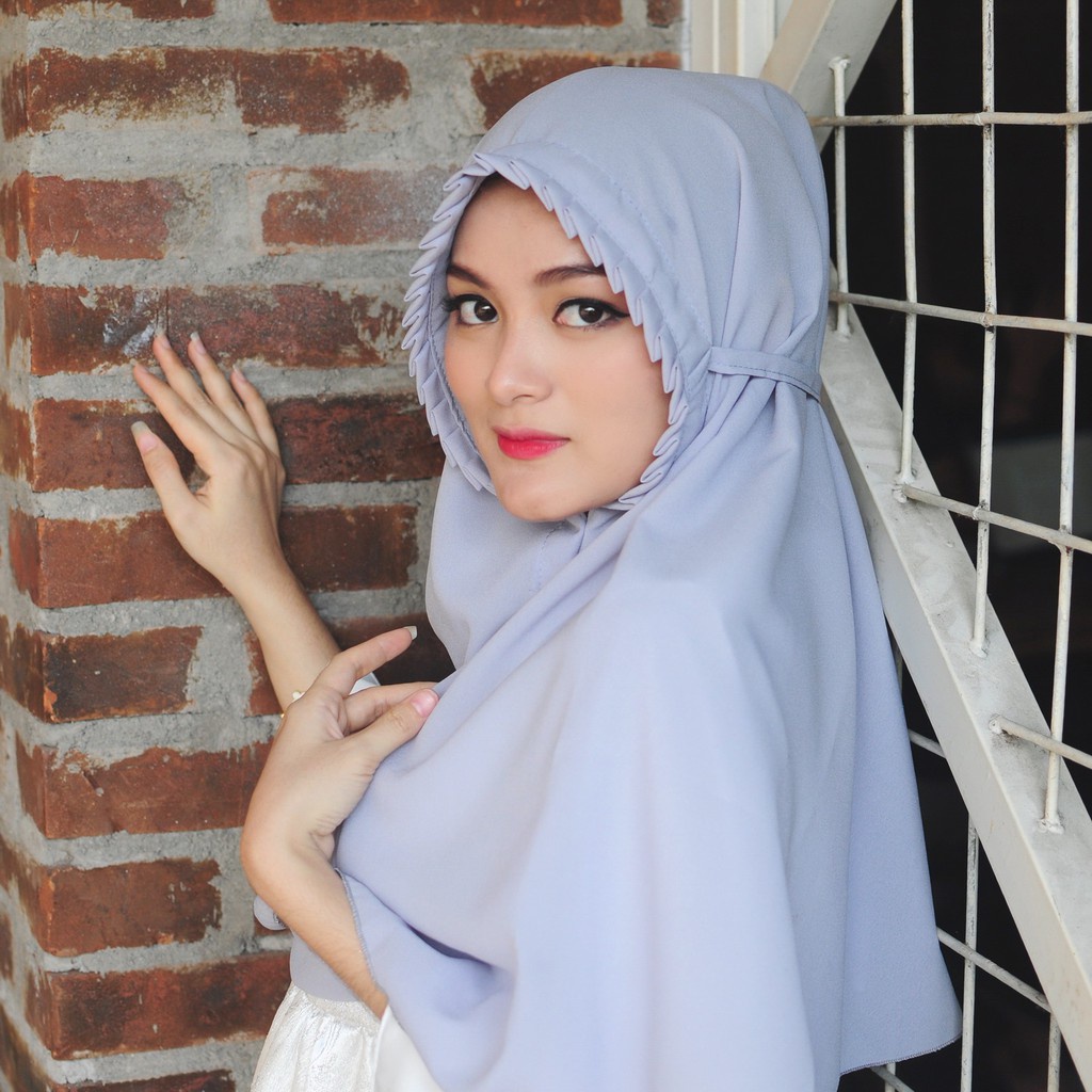 Hijab Bergo Maryam Lipit/ Jilbab Bergo Lipit Maryam-Matt Diamond / Hijab Instant Mariyam Dewasa-1