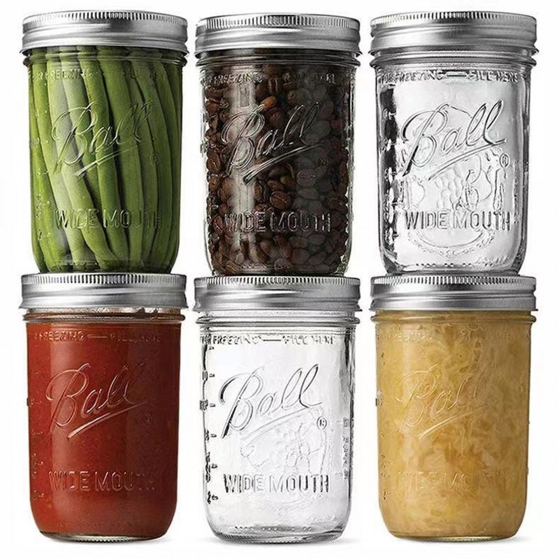 [Glass Mason Jar Storage Bottle, Seed Germination Bottle] [304 Stainless Steel Airtight Glass Bottle] [Food Storage Airtight Jar Kimchi Pickled Bottle] [Kitchen Food Preservation Container]