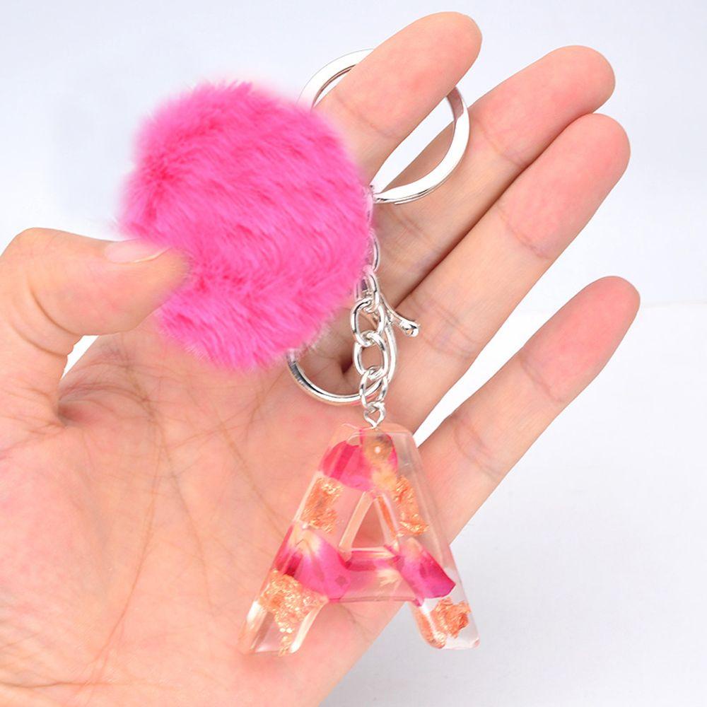 Mxbeauty Gantungan Kunci Huruf Bunga Gradien Lucu Ornamen 26huruf Perhiasan Gantungan Kunci Mobil Keyring Rings 26huruf Gantungan Kunci