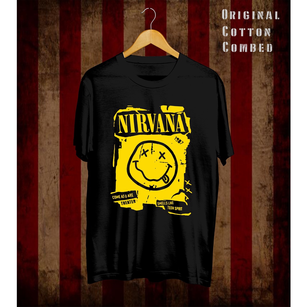 Tshirt/ Kaos Band/ Musik Logo Nirvana Original Combed