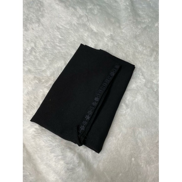 BERGO MARYAM RENDA MELATI DIAMOND / HIJAB BERGO MELATI NON PET PART 2-Melati hitam