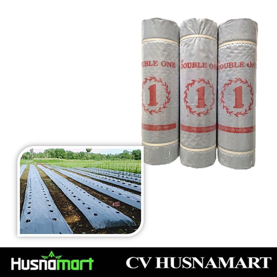 

Plastik Mulsa Hitam Perak 0,5 micron Lebar 120 cm Double One
