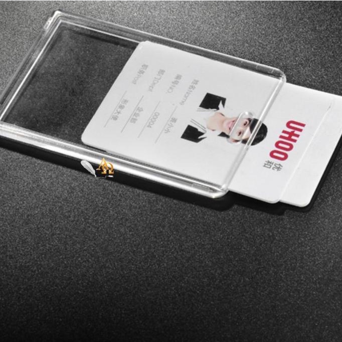 

BISA COD Tempat Kartu Unik / ID Card Holder Motif Polos PMMA 2nd Edition PROMOKode 3648