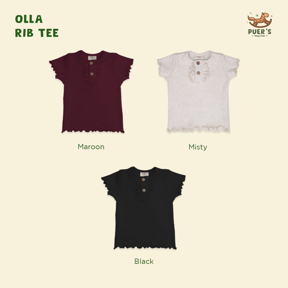 KAOS BAYI DAN ANAK PUER'S OLLA RIB TEE