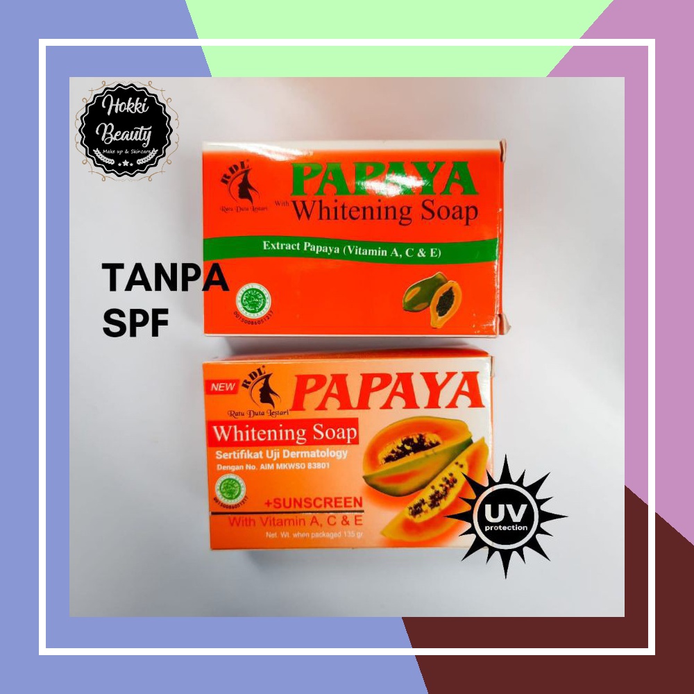 Sabun RDL Papaya Whitening Original with Sunscreen BPOM 135gr