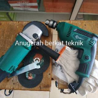 PAKET MESIN  BOR DAN GERINDA TANGAN DRILL GRINDA GERENDA  