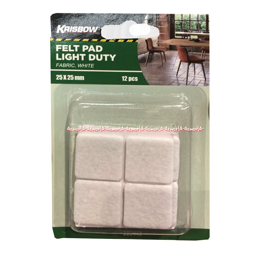 Krisbow Felt Pad Light Duty Pelindung Alas Kaki Meja Atau Lemari Alas Pelindung Lantai 12pcs