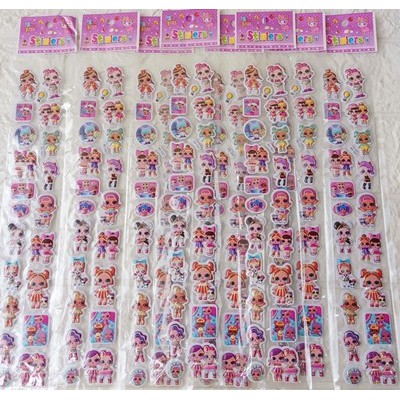 Stiker Sticker Anak Motif Karakter 3D timbul Panjang RANDOM-  Mainan Anak Sticker Murah