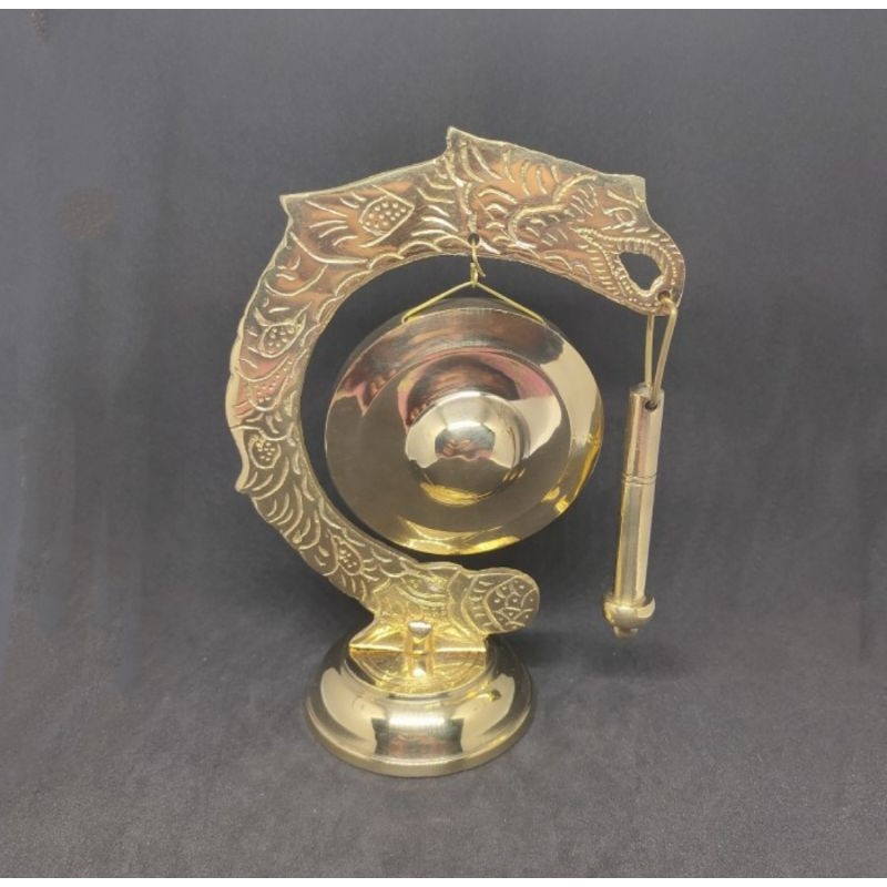 Miniatur gong naga / gong cantuk kuningan ukuran kecil