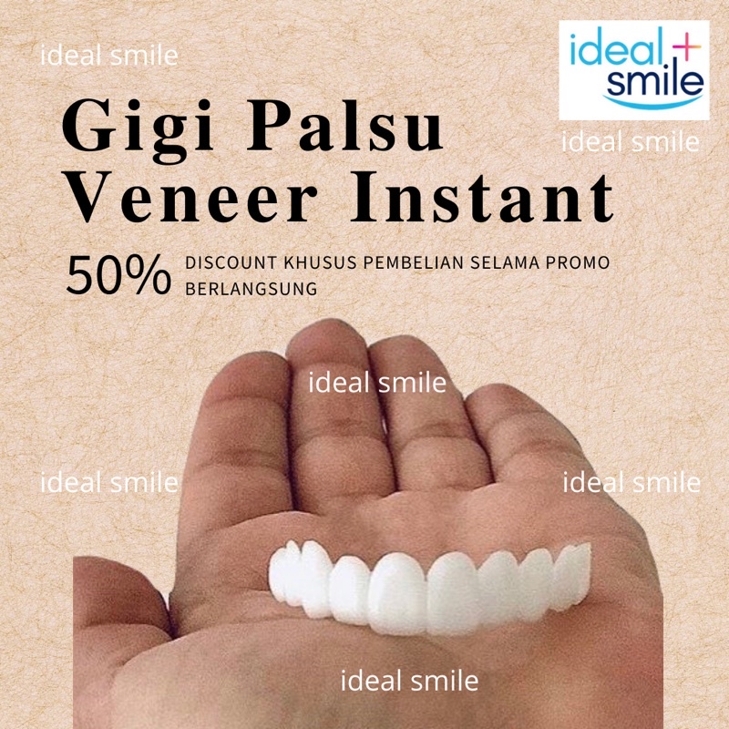 Ideal Smile Gigi Palsu Atas Bawah Gigi Palsu Lepas Pasang Veneer Snap On Smile Shopee Indonesia