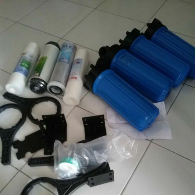 Filter Air Ledeng/pdam Plus 4 Housing Blue-saringan Air Siap Pakai - Watertech-watertech-gac-garuda
