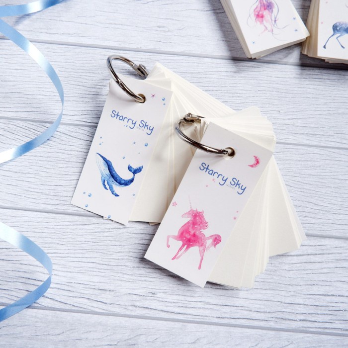 

Limited Flashcard Besar Memo Card Buku Kecil Starry Sky Keychain Plain Notepad Bagus