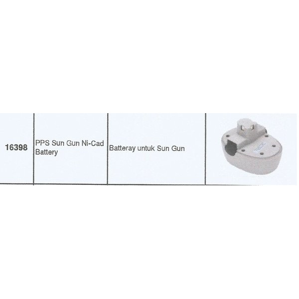 

PPS Sun Gun Ni-Cad Battery 3M
