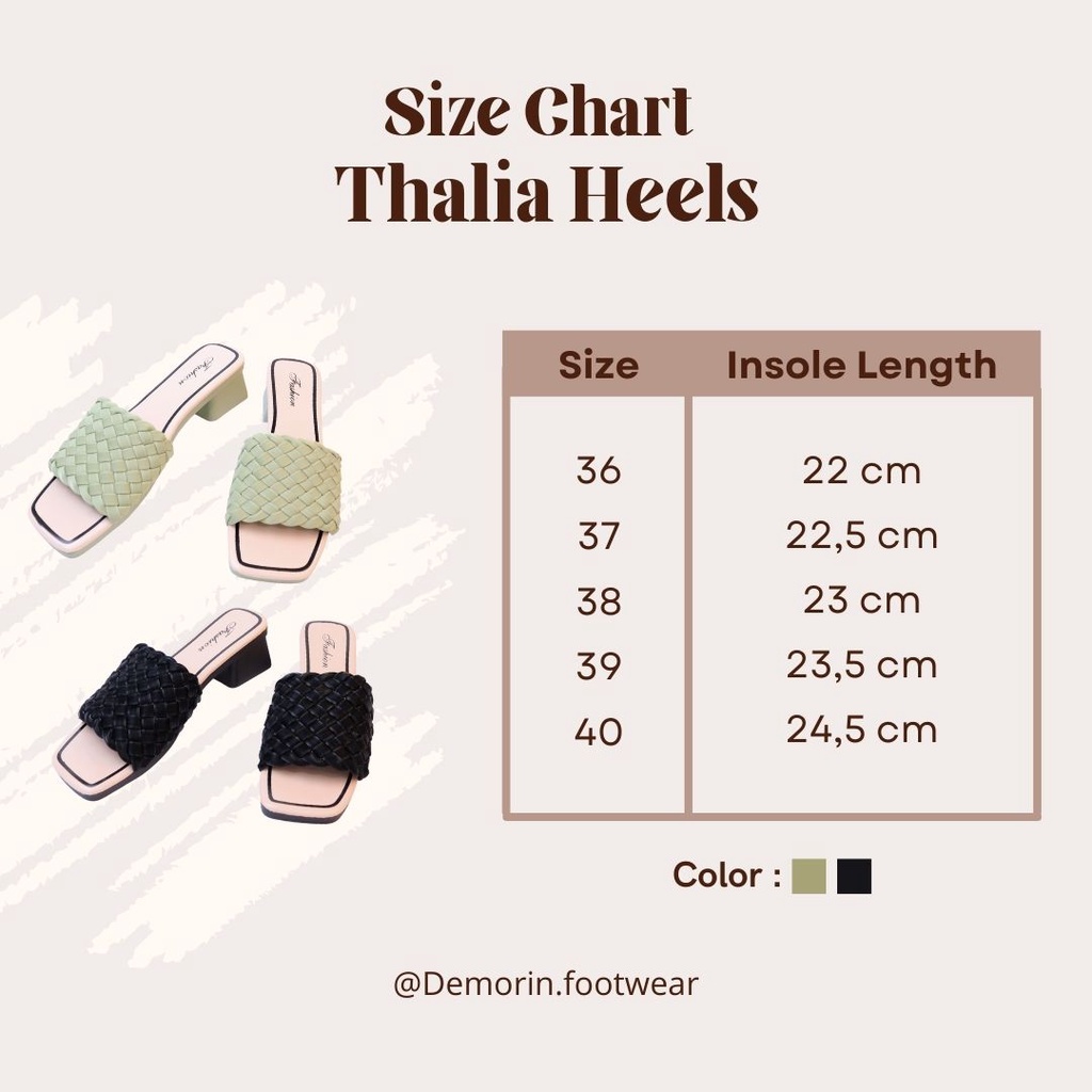 Thalia Fashion Heels 3,5CM Wanita/ Sandal Kepang Wanita