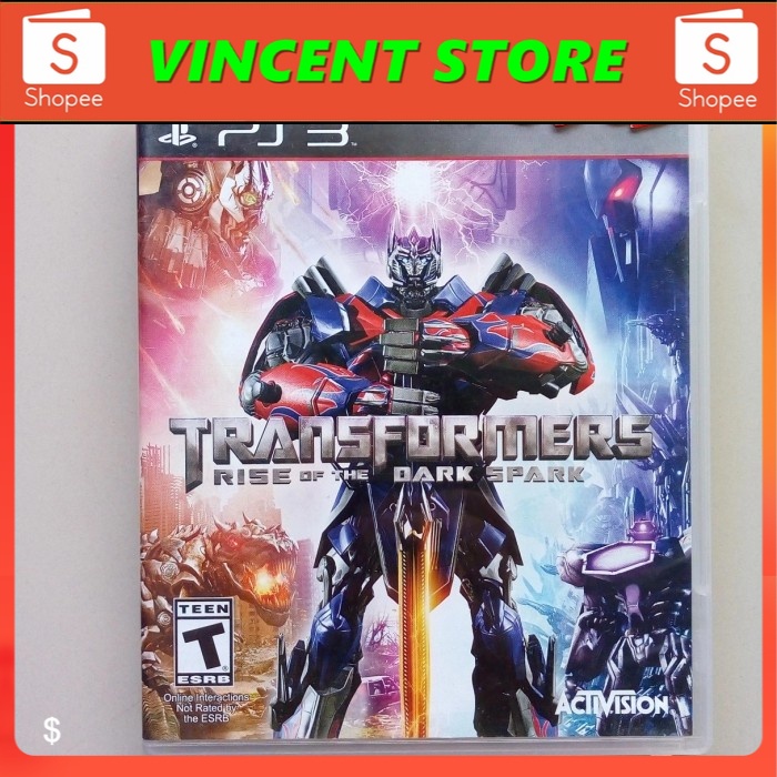 bd PS3 kaset game TRANSFORMERS rise of dark spark