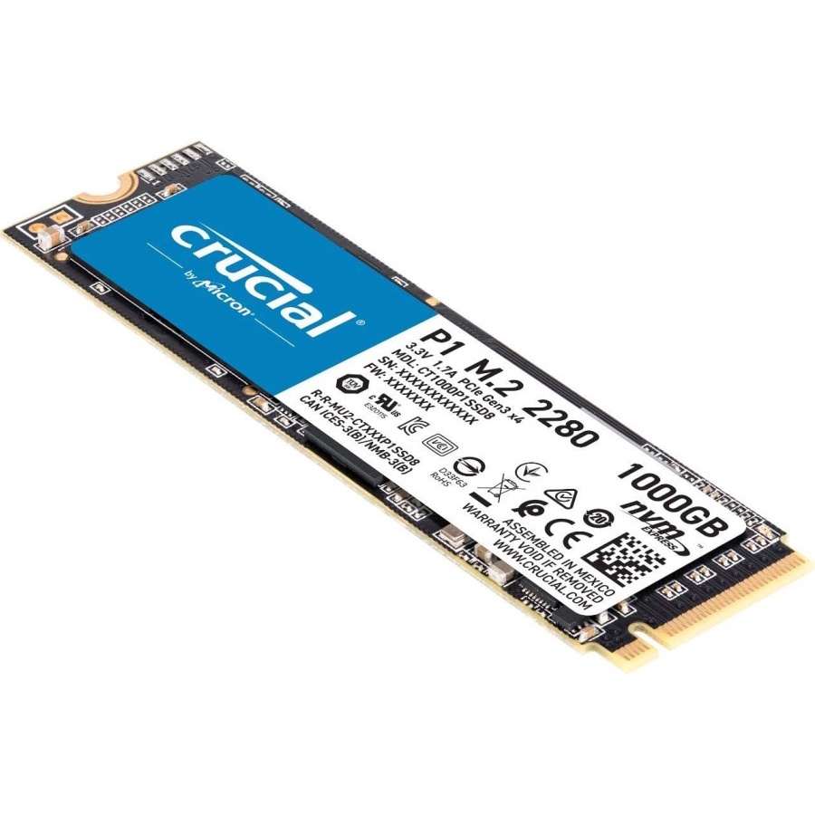CRUCIAL P1 1TB 1 TB 3D NAND NVMe PCIe SSD Up to 2000 MB/s