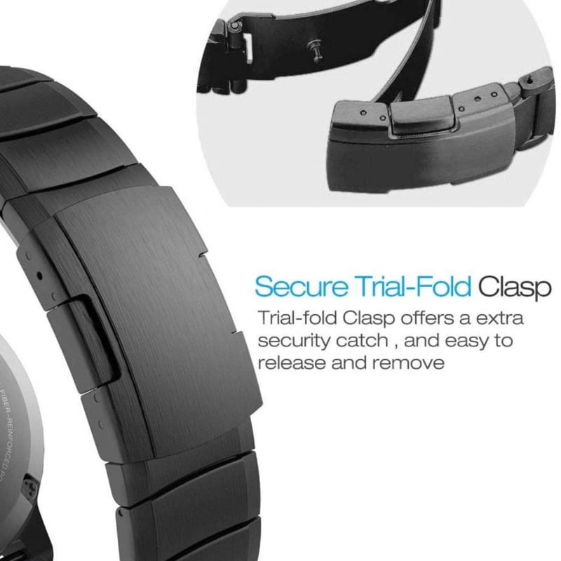 Stainless Steel Metal Strap 26mm Quick Fit for Garmin Fenix 5x / 6x / Charlie Bravo D2 Delta PX