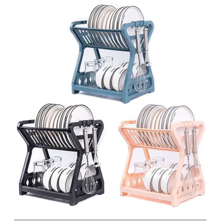 RAK PIRING PLASTIK / RAK PIRING / RAK MURAH / RAK 2 SUSUN / RAK PIRING 2 SUSUN