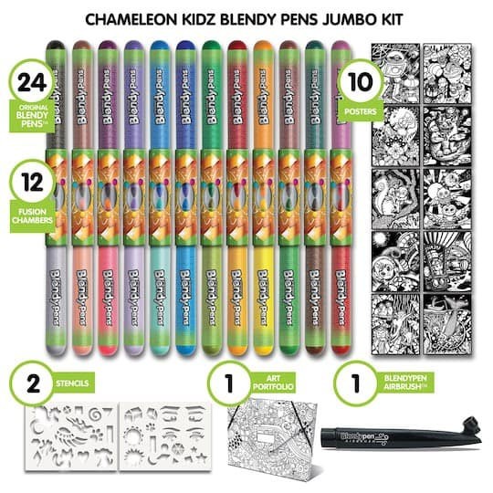 

Pendrawing- Chameleon Kidz Blendy Pens Complete Set - 24 Pens -Drawing-Pen.