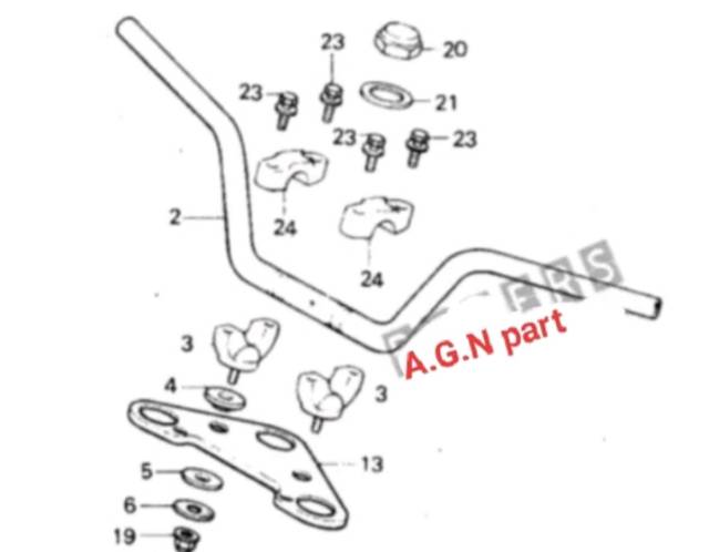 BAUD BAUT STANG RISER PANGKON-HONDA WIN 100-GL-CB-GL PRO-MAX-MEGA PRO