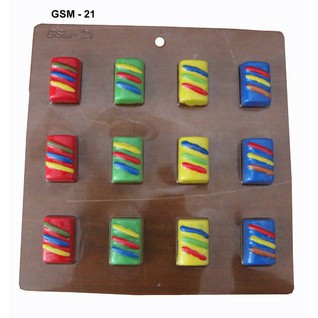 mika cetakan coklat fondant puding bentuk bar kotak GSM 21