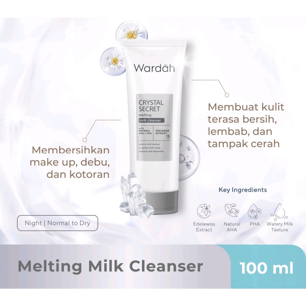 ❤️GROSIR❤️ Wardah Crystal White Melting Milk Cleanser
